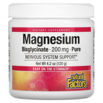 Natural Factors Magnesium Bisglycinate 200  120 