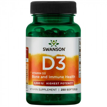 Swanson Vitamin D3 Highest 5000  (125 mcg) 250 