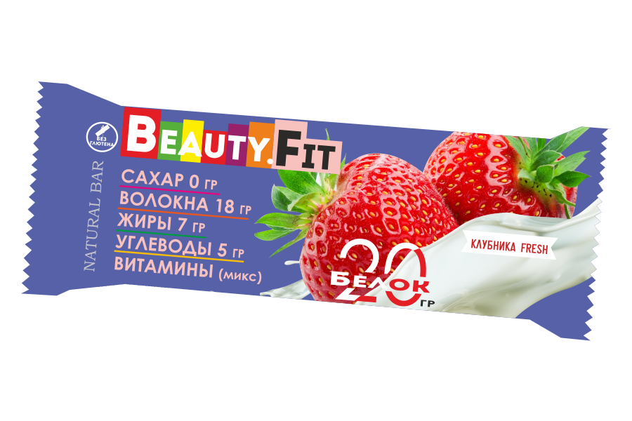 BeautyFit Натуральные низкоуглеводные батончики с протеином 60 грамм