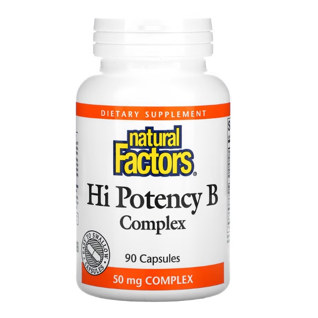 Natural Factors Hi Potency B Complex 90 капсул
