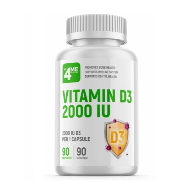 All 4ME Nutrition Vitamin D3 2000 IU 90 капсул