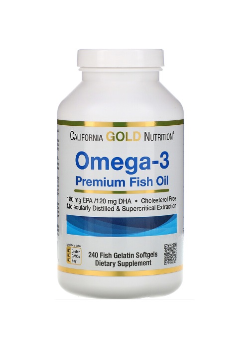 California Gold Nutrition Omega-3 Premium Oil 1000 мг 240 капсул