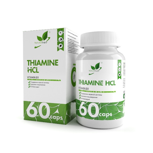 NaturalSupp Vitamin B1 60 капсул (Тиамин гидрохлорид - 5мг)