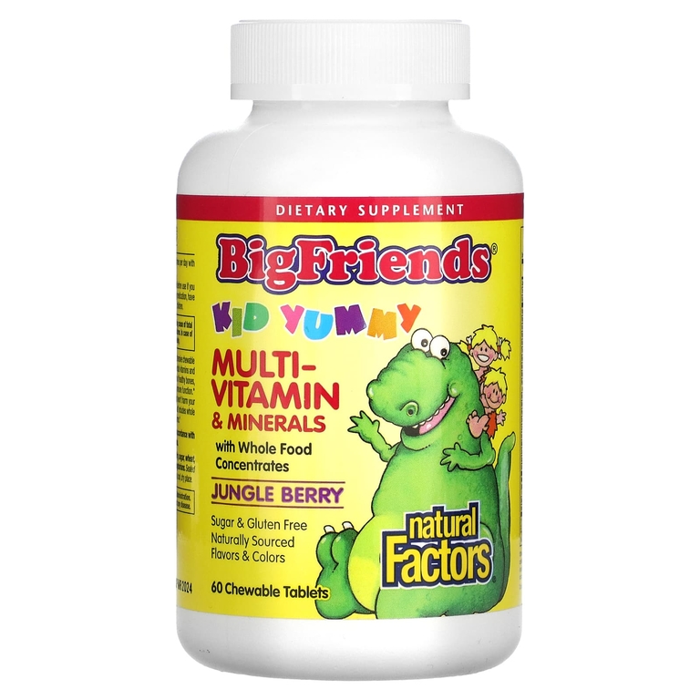 Natural Factors Big Friends Multi-vitamin Kid Yummy 60 жев. таблеток