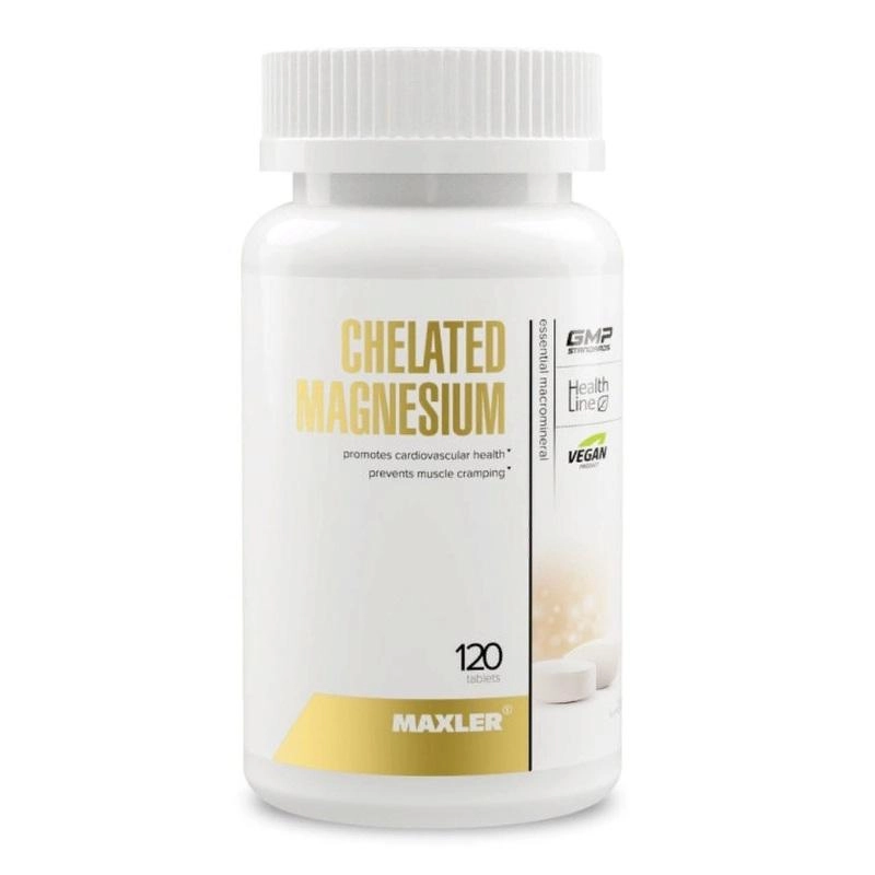 Maxler Chelated Magnesium (Bisglycinate Chelate form) 120 вег. таблеток