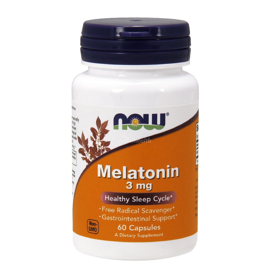 NOW Melatonin 3 мг 60 вег. капсул