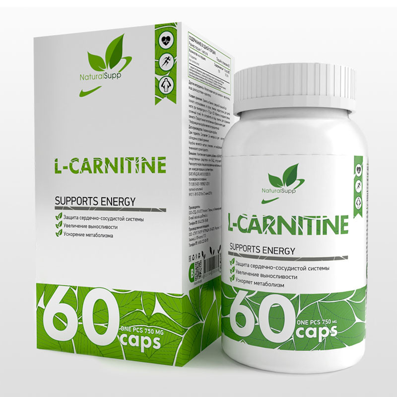 NaturalSupp L-Carnitine tartrate 60 капсул