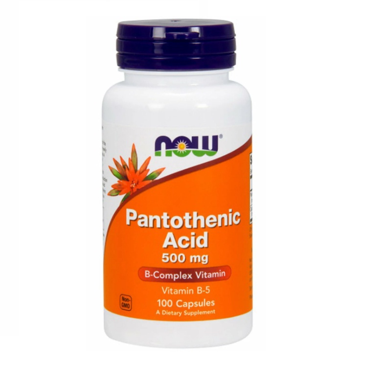 NOW Pantothenic Acid 500 мг 100 вег. капсул