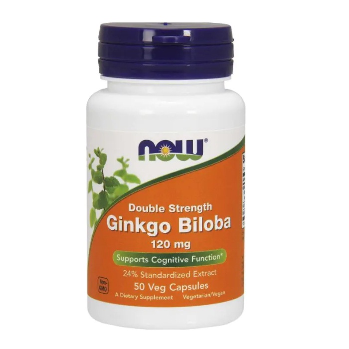 NOW Ginkgo Biloba Double Strength 120 мг 50 вег. капсул