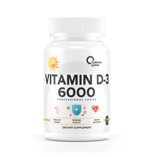 Optimum System Vitamin D-3 6000 (600 ME) 365 капсул