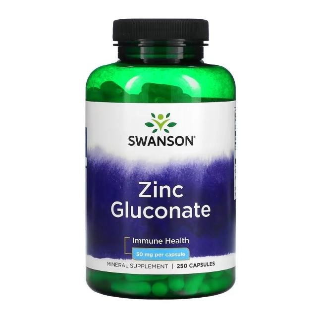 Swanson Zinc Gluconate 50 мг 250 капсул