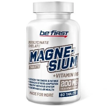 Be First Magnesium bisglycinate chelate + B6 60 таблеток