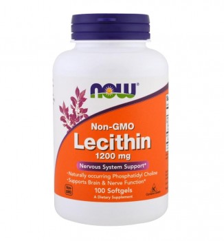 NOW Lecithin (Non-GMO) Лецитин 1200 мг 100 капсул