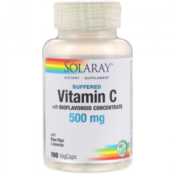 Solaray Buffered Vitamin C with Bioflavonoid concentrate 500 мг 100 вег. капсул