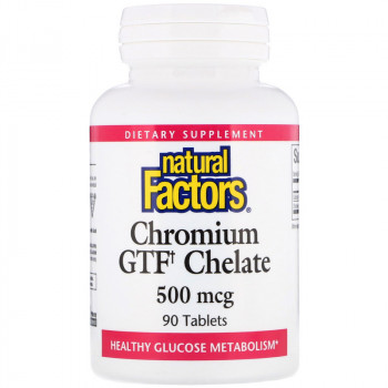 Natural Factors Chromium GTF Chelate 500 мкг 90 таблеток