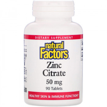 Natural Factors Zinc Citrate 50 мг 90 таблеток