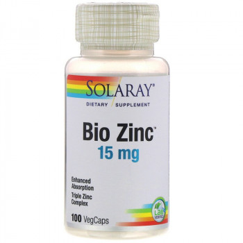 Solaray Bio Zinc 15 мг 100 раст. капсул