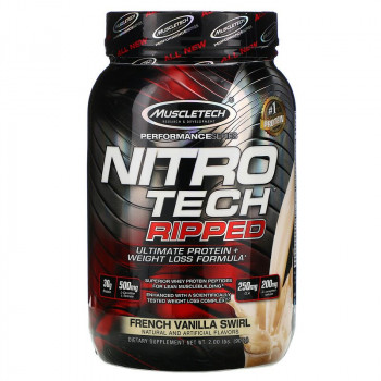 Muscletech Nitrotech Ripped Protein Ultimate Protein + Weight Loss Formula  907 грамм