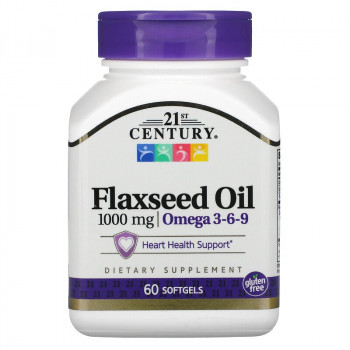 21st Century Flax Seed Oil (льняное масло) 1000мг 60 капсул