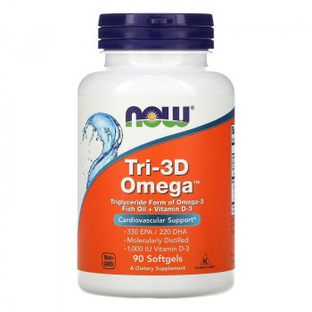 Now Foods Tri-3D Omega 90 капсул