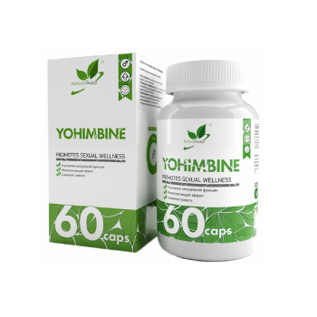 NaturalSupp YOHIMBINE 50 мг 60 капсул (экстракт коры йохимбе с цинком)