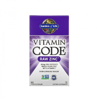 Garden of Life Vitamin Code RAW Zinc 60 вег. капсул