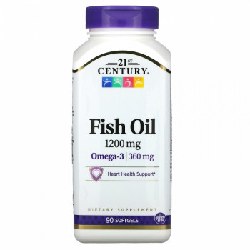 21st Century Fish Oil 1200 мг 90 капсул