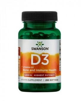 Swanson Vitamin D3 Highest 5000 МЕ (125 mcg) 250 капсул