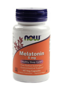 NOW Foods Melatonin 5 мг 60 капсул