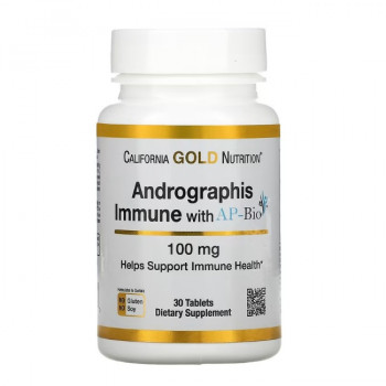 С.Г. до 01.10.23 California Gold Nutrition Andrographis Immune with AP-BIO 100 мг 30 таблеток