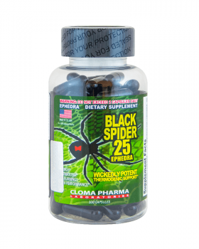 Cloma Pharma Black spider 25 ECA 100 капсул