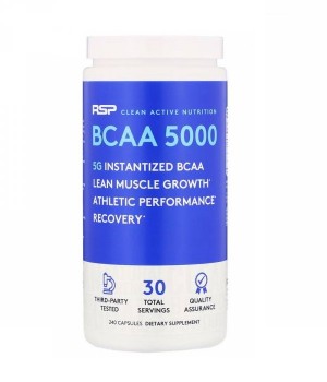 RSP Nutrition BCAA 5000 (2:1:1) 240 капсул по 625мг.