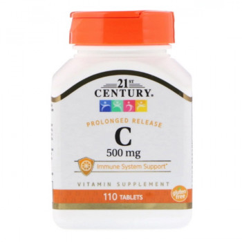 С.Г. до 01.12.23 21st Century витамин C Prolonged Release 500 мг 110 таблеток