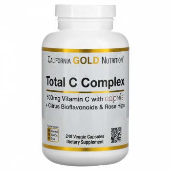 С.Г. до 01.01.23 California Gold Nutrition Total C Complex 500 мг 240 вег. капсул