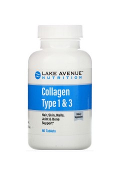 Lake Avenue Nutrition Hydrolyzed Collagen T1&3 1гр. 60 таблеток