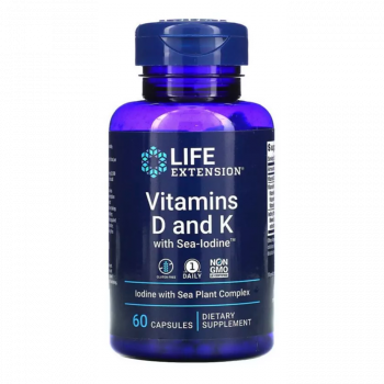 Life Extension Vitamins D and K with Sea-Iodine 60 