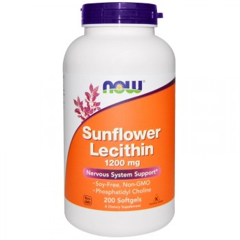 Now Foods Lecithin (Non-GMO) Лецитин 1200 мг 200 капсул