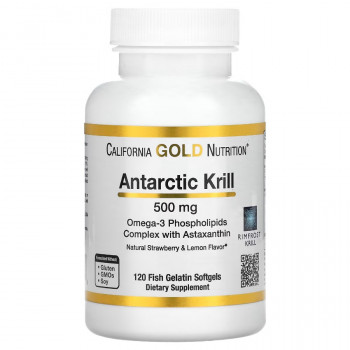 С.Г. до 01.08.23 California Gold Nutrition Antarctic Krill 500 мг 120 капсул