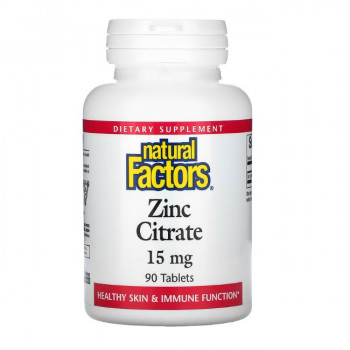 Natural Factors Zinc Citrate 15 мг 90 таблеток