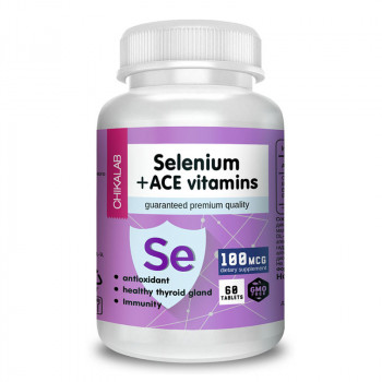 С.Г. до 18.02.23 Chikalab Selenium + ACE vitamins 60 таблеток