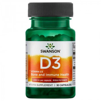 Swanson Vitamin D3 High Potency 1000 МЕ (25 mcg) 30 капсул