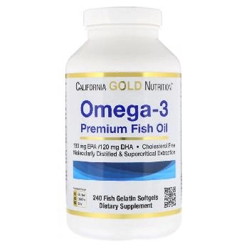 California Gold Nutrition Omega-3 Premium Oil 1000mg 240 капсул