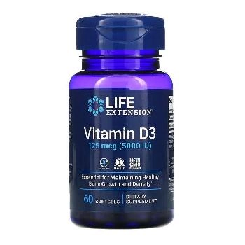 Life Extension Vitamin D3 125 мкг (5000 МЕ) 60 капсул